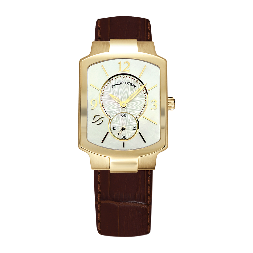 Philip Stein Classic Square Watch - Model 21GP-NGMOP-CSTABRN