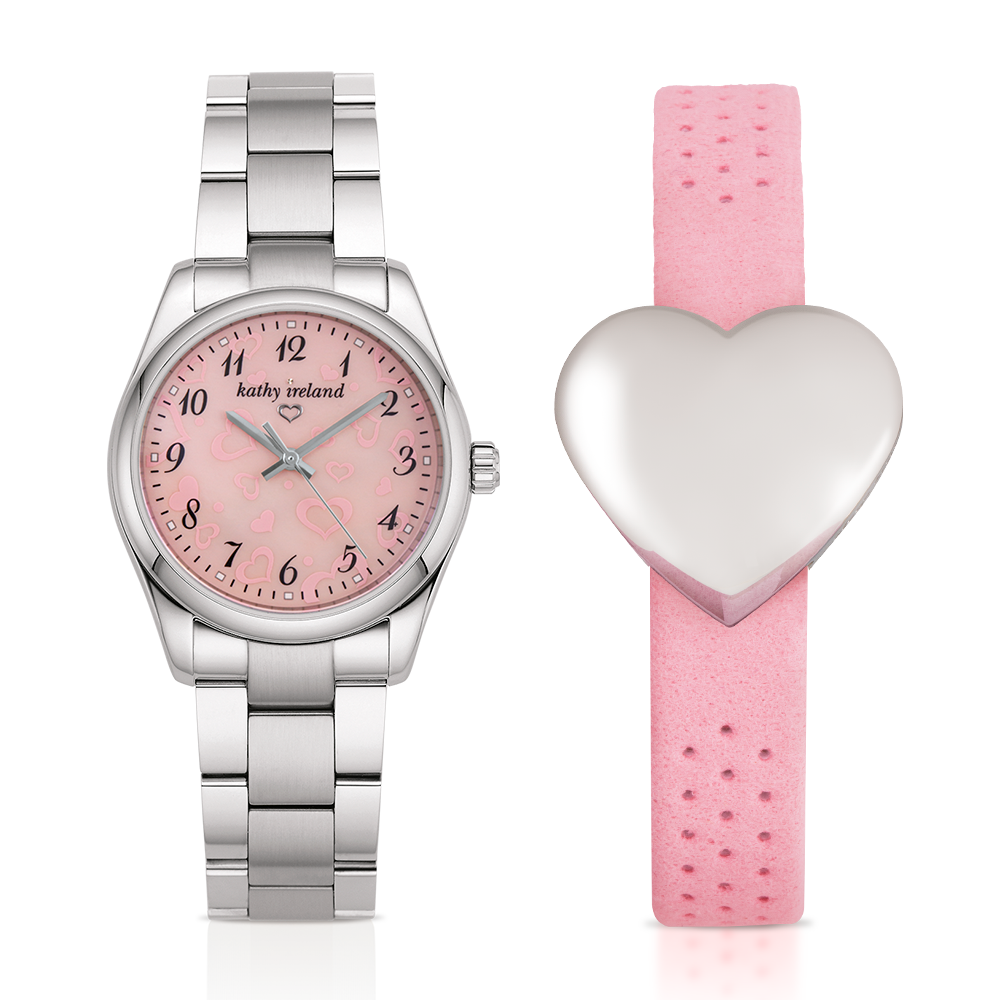 Philip Stein Kathy Ireland Classic Love Steel Pink