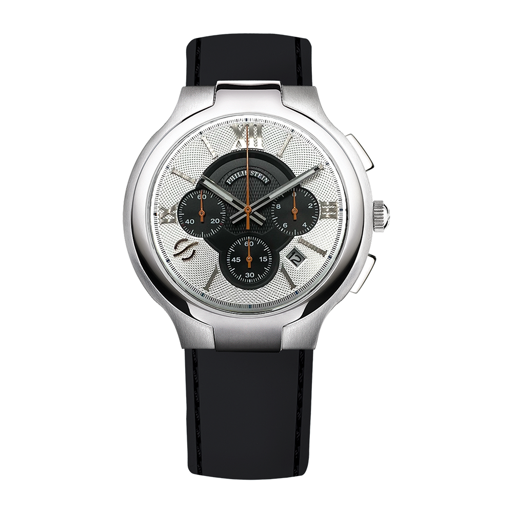 Classic Round Chronograph - Model 45-CRBKSILO-RSTB