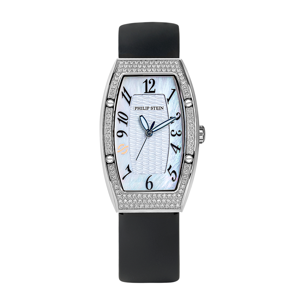 Philip Stein Evolution Mini - Steel Pave Diamond Model 84DP-FMOP-NRBD