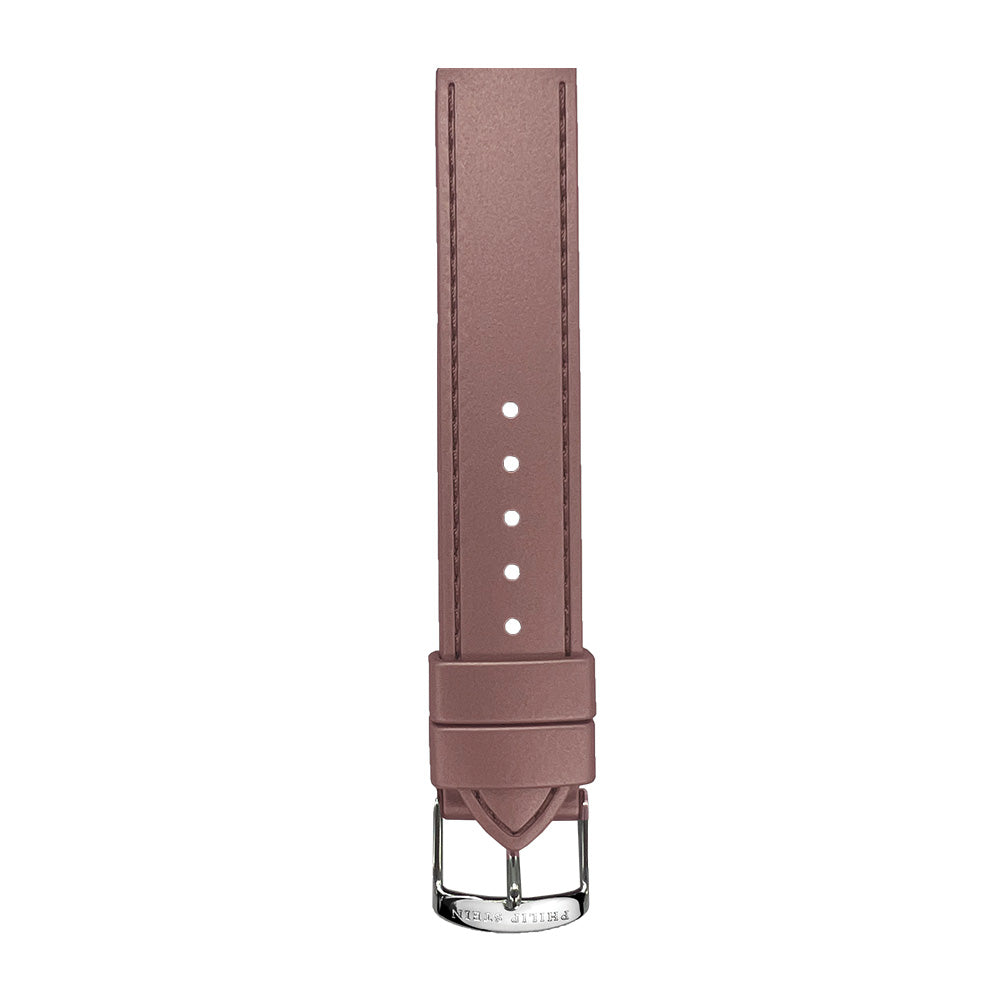 Philip Stein Rose Gold Rubber Silicone Stitched Strap Model 1 RSTRG