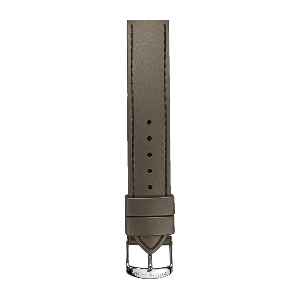 Greige Rubber Silicone Stitched Strap - Model 1-RSTGE - Philip Stein Strap