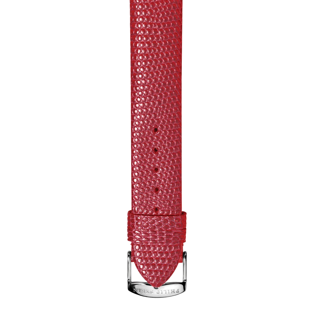Red Calf Lizard Print Strap - Model 1-CZR