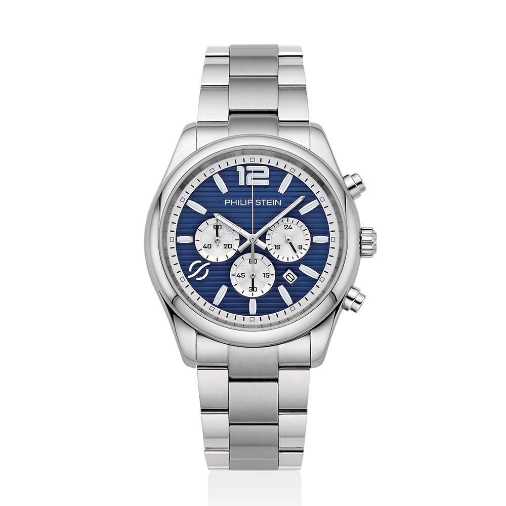 Philip Stein Journey Chronograph Collection Model 47C CRBLWP SS