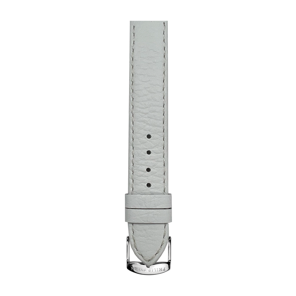 Philip Stein White Calf Stitch Leather Strap - Model 1-CSTW