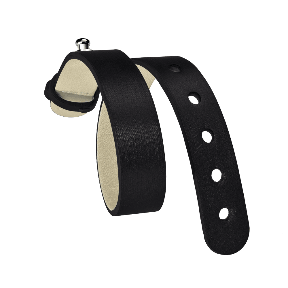 Philip Stein Black Silk Calf Strap - For Steel Icon - Model 10S-IB