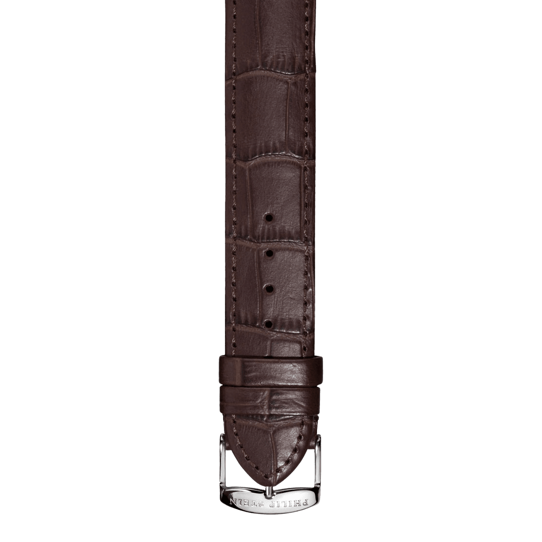 Chocolate Calf Stitch Alligator Print Strap - Model 4-CSTACH - Philip Stein Strap