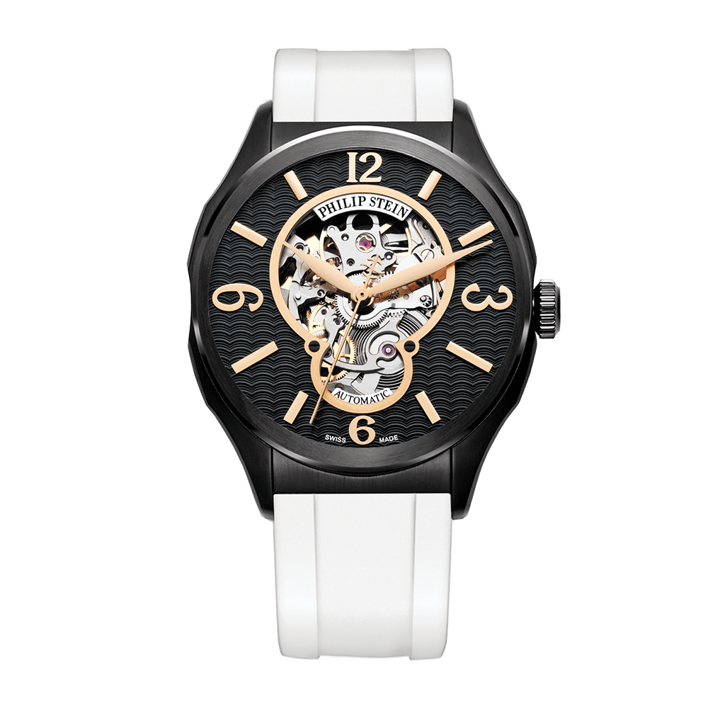 Prestige Round Oversized Automatic - Model 17BA-SKFB-RWB - Philip Stein Watch
