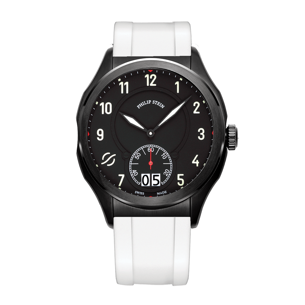 Philip Stein Prestige Round Oversized Watch Model 17BSBKLRWB