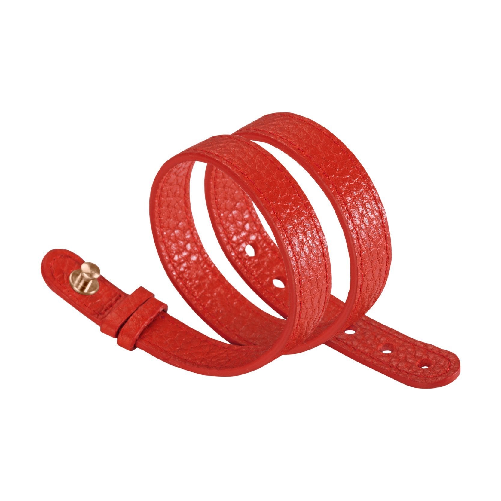 Red Leather Wraparound - For Rose Gold Icon - Model 10S-CWRSTRG - Philip Stein Strap