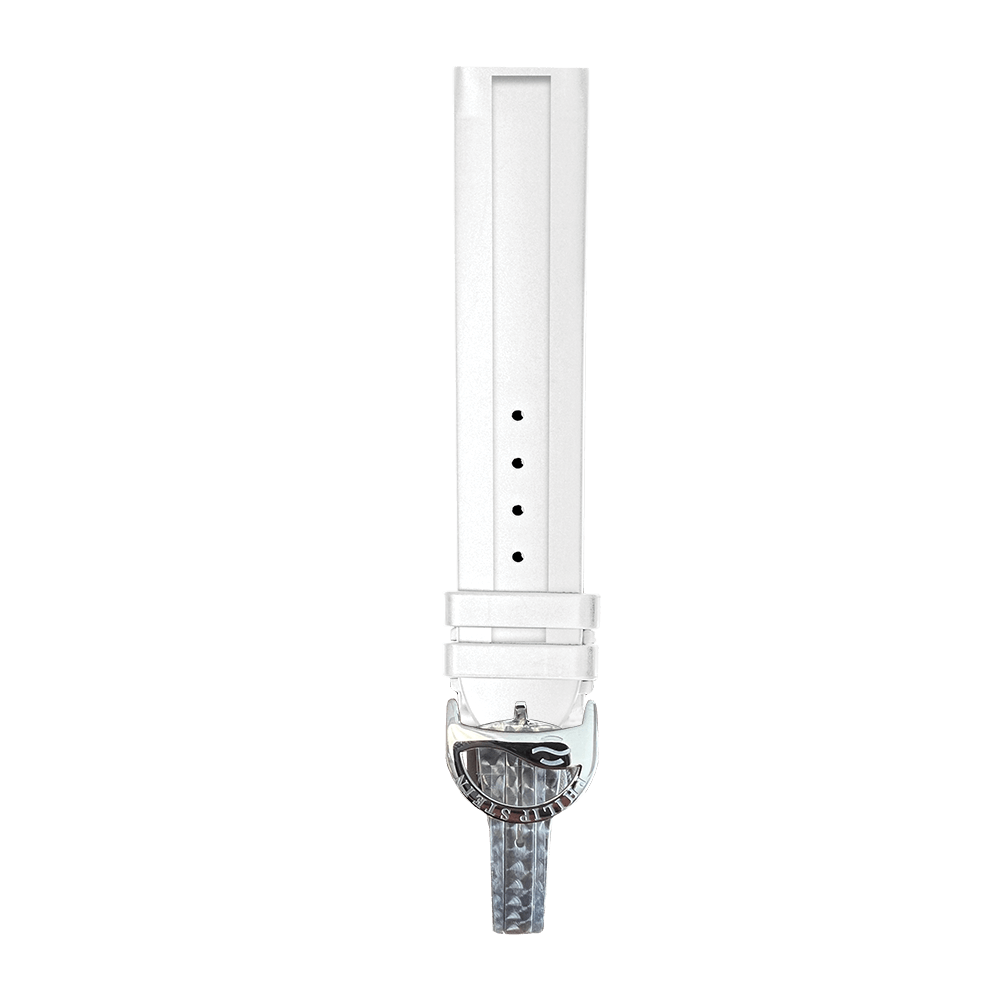 Philip Stein White Rubber Strap - Model 13-RW