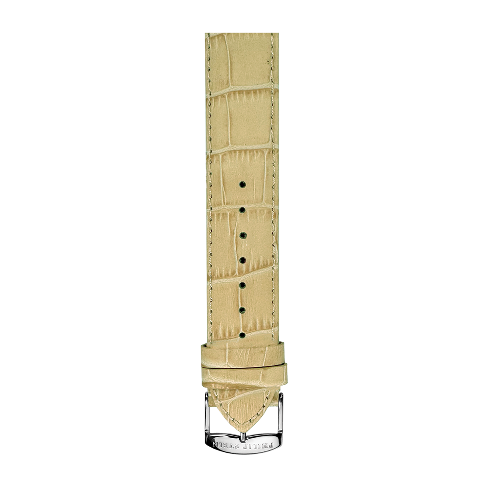 Cream Stitch Alligator Print Strap - Model 1-CSTACR