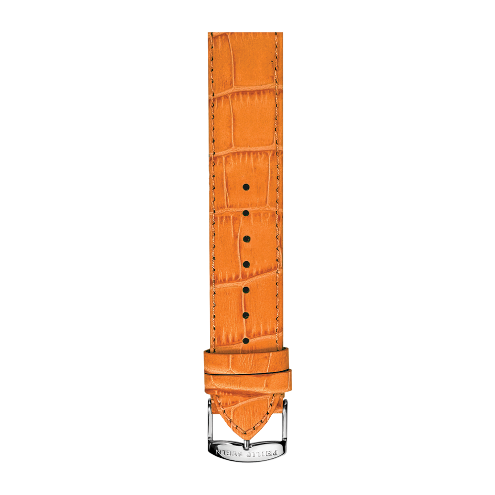 Orange Stitch Alligator Print Strap - Model 1-CSTAOR