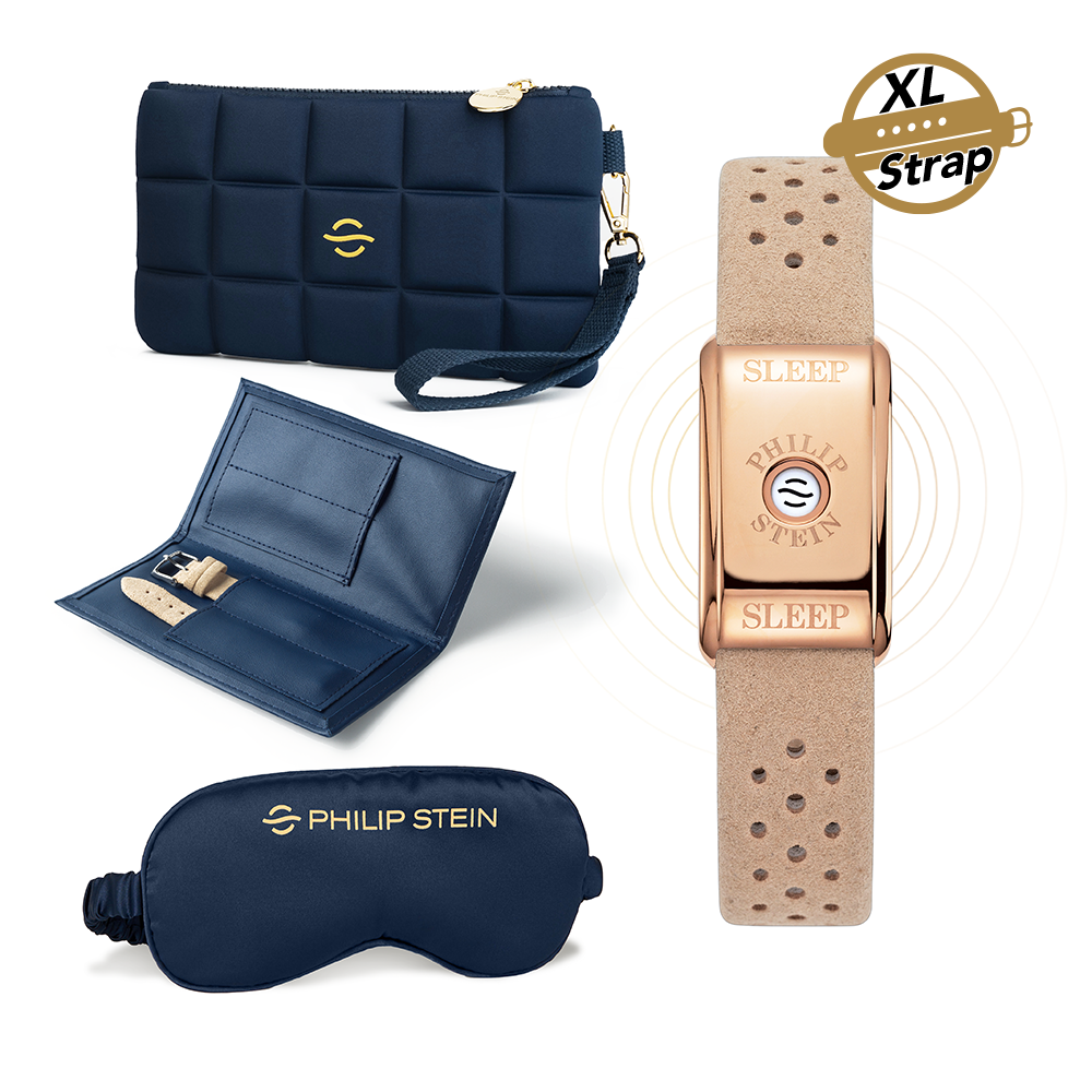 Classic Sleep Bracelet Kit - Rose Gold Plated Steel Case, Camel XL Strap