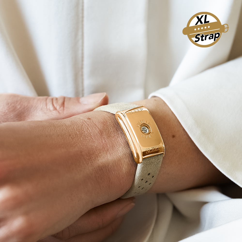 Classic Sleep Bracelet Kit - Rose Gold Plated Steel Case, Camel XL Strap