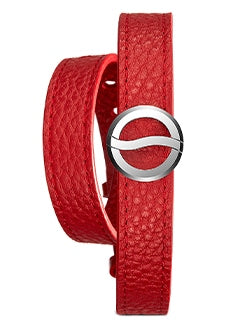 Wellness bracelet with a red strap