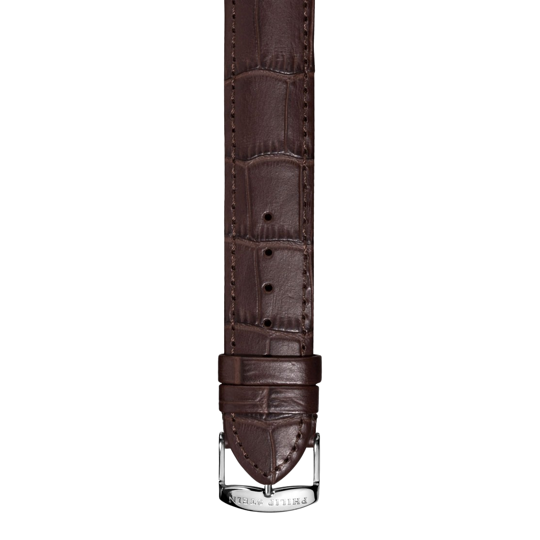 Chocolate Calf Stitch Alligator Print Strap - Model 1-CSTACH