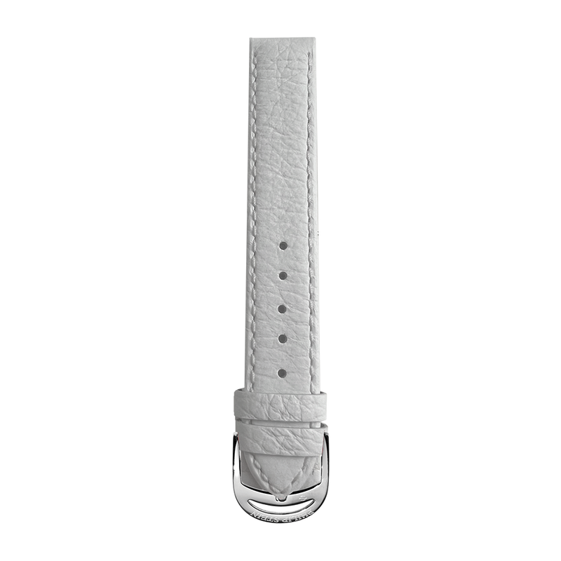 White Calf Stitch Leather Strap - Model 11-CSTW