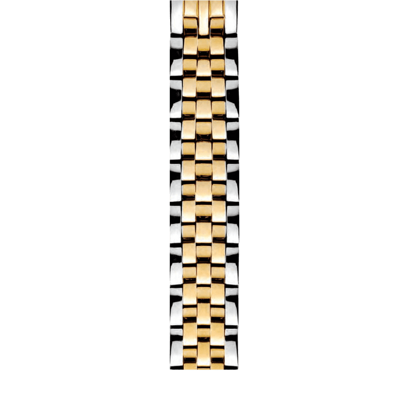 5 Link Two Tone Yellow Gold Plated & Steel Bracelet - Model 44-SS5TG - Philip Stein Strap