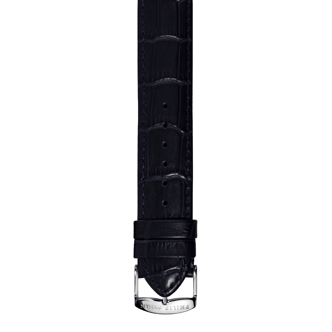 Black Calf Stitch Alligator Print Strap - Model 4-CSTAB - Philip Stein Strap