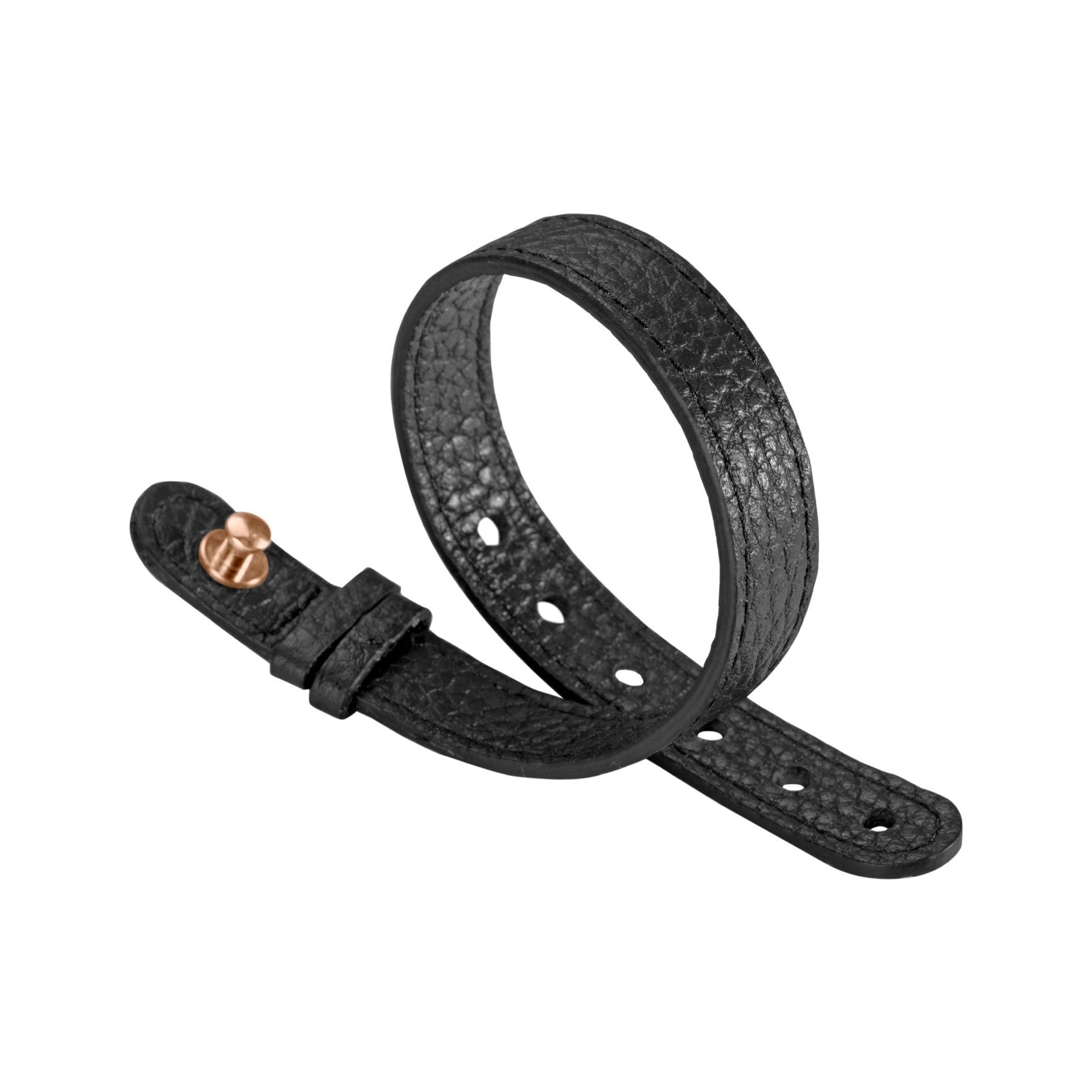 Philip Stein Black Leather Strap For Rose Gold Icon Model 10S CBSTRG