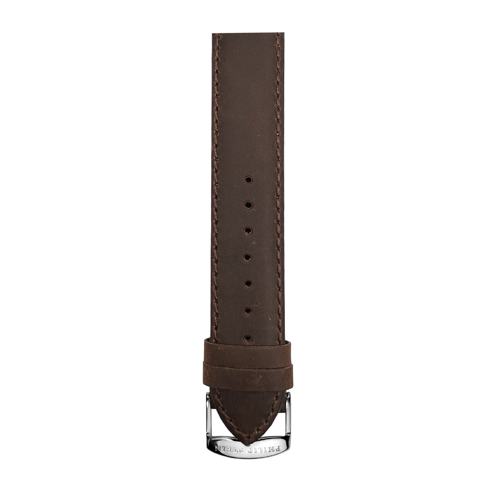 Chocolate Calf Stitch Leather Strap - Model 3-CSCH