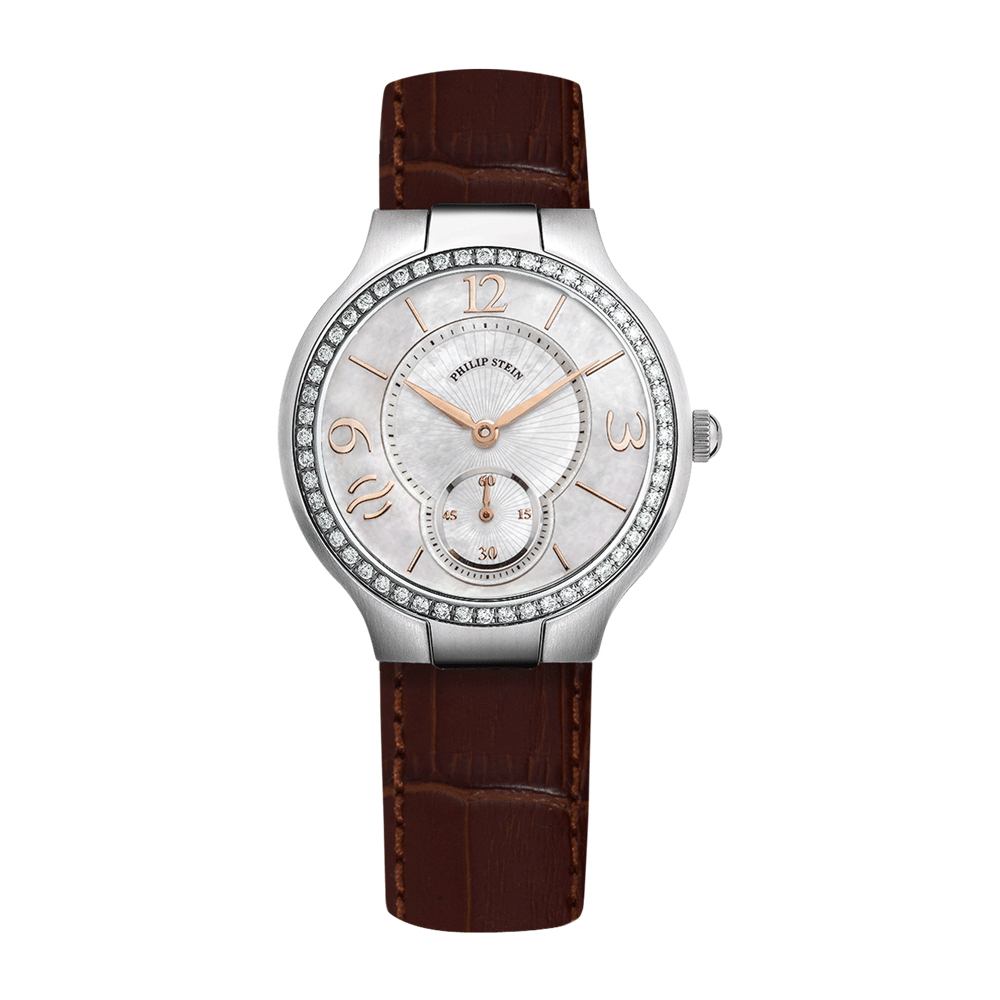 Classic Diamond Round Small - Model 41D-RGMOP-CSTABRN - Philip Stein Watch