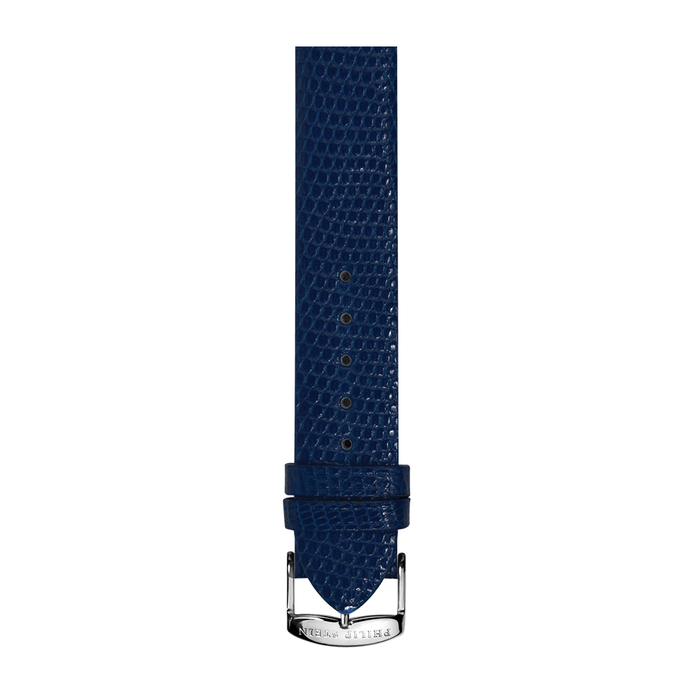 Dark Blue Calf Lizard Print Strap - Model 1-CZDBL - Philip Stein Strap