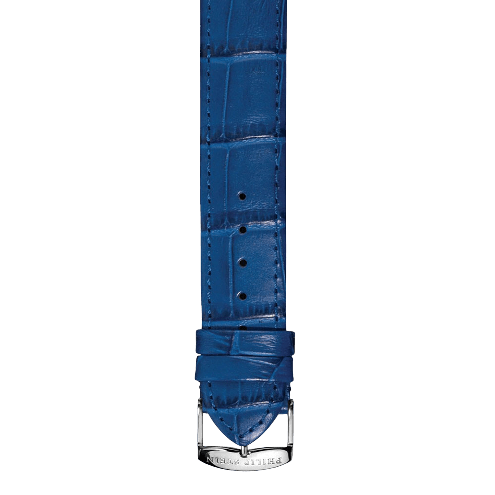 Royal Blue Calf Stitch Alligator Print Strap - Model 1-CSTABL - Philip Stein Strap