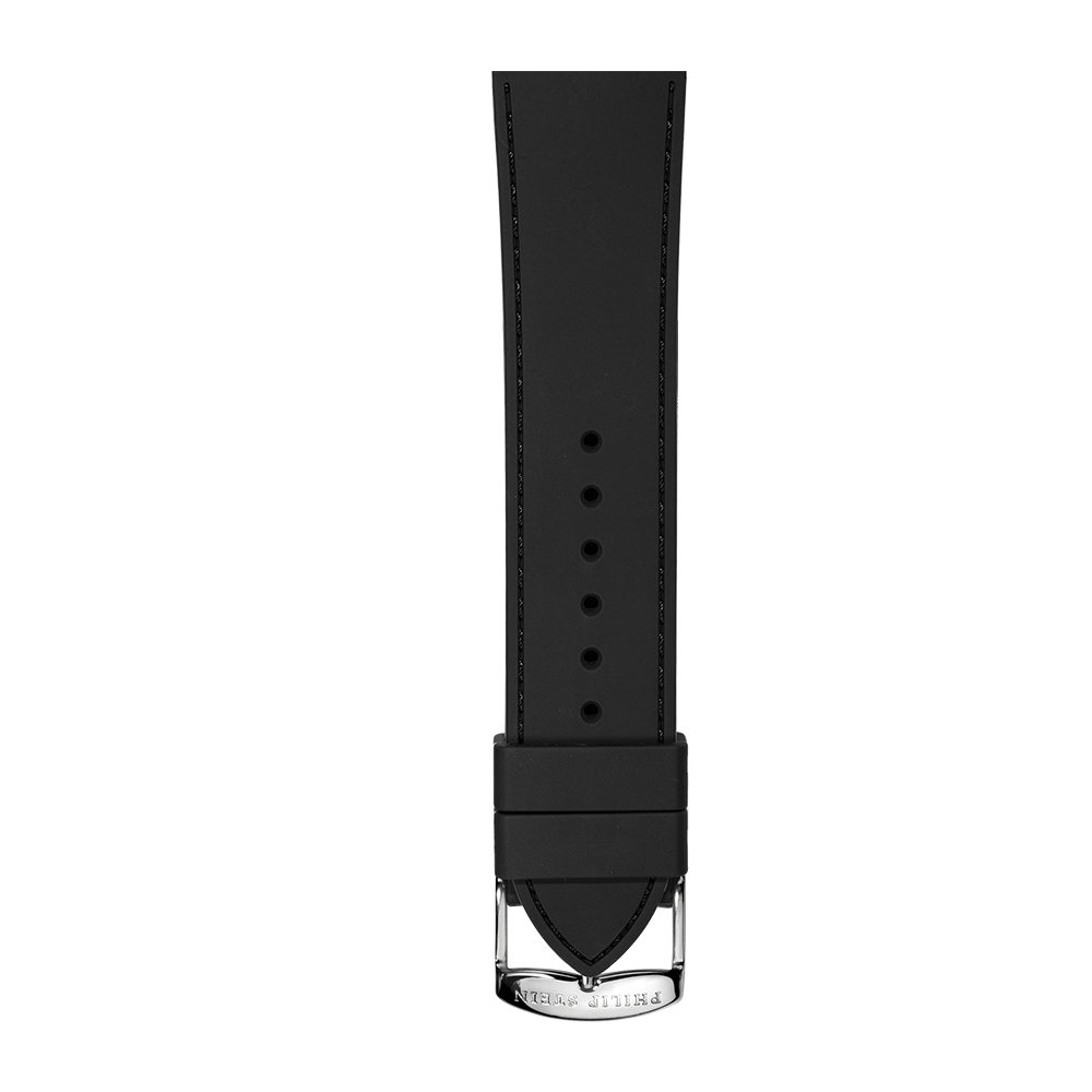 Philip Stein Black Stitch Rubber- Model 3-RSTB