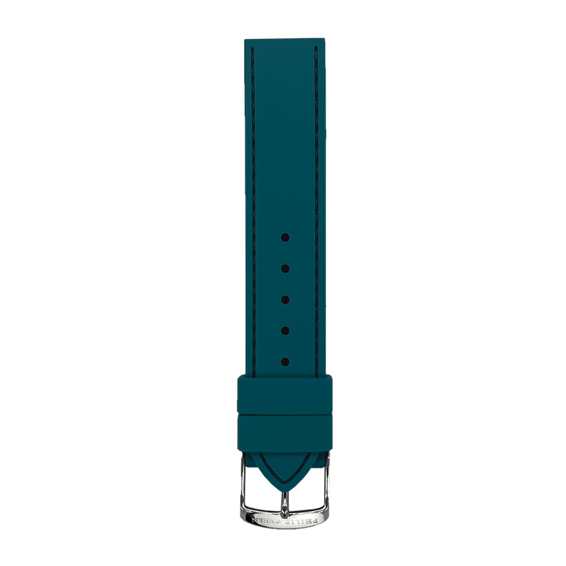 Teal Rubber Silicone Stitched Strap - Model 2-RSTTL - Philip Stein Strap