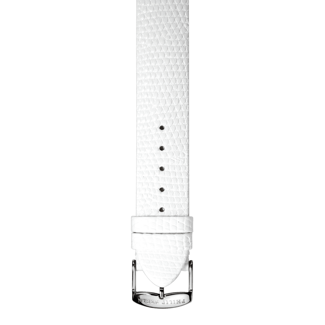 Philip Stein White Calf Lizard Print Strap Model 1 CZW